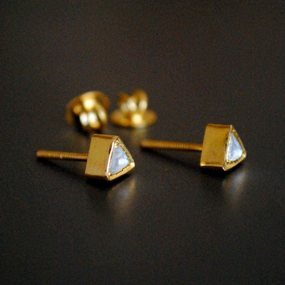 Gold Diamond Chanel Inspired Studs✨ #kundanjewelers #kundanjewelersny