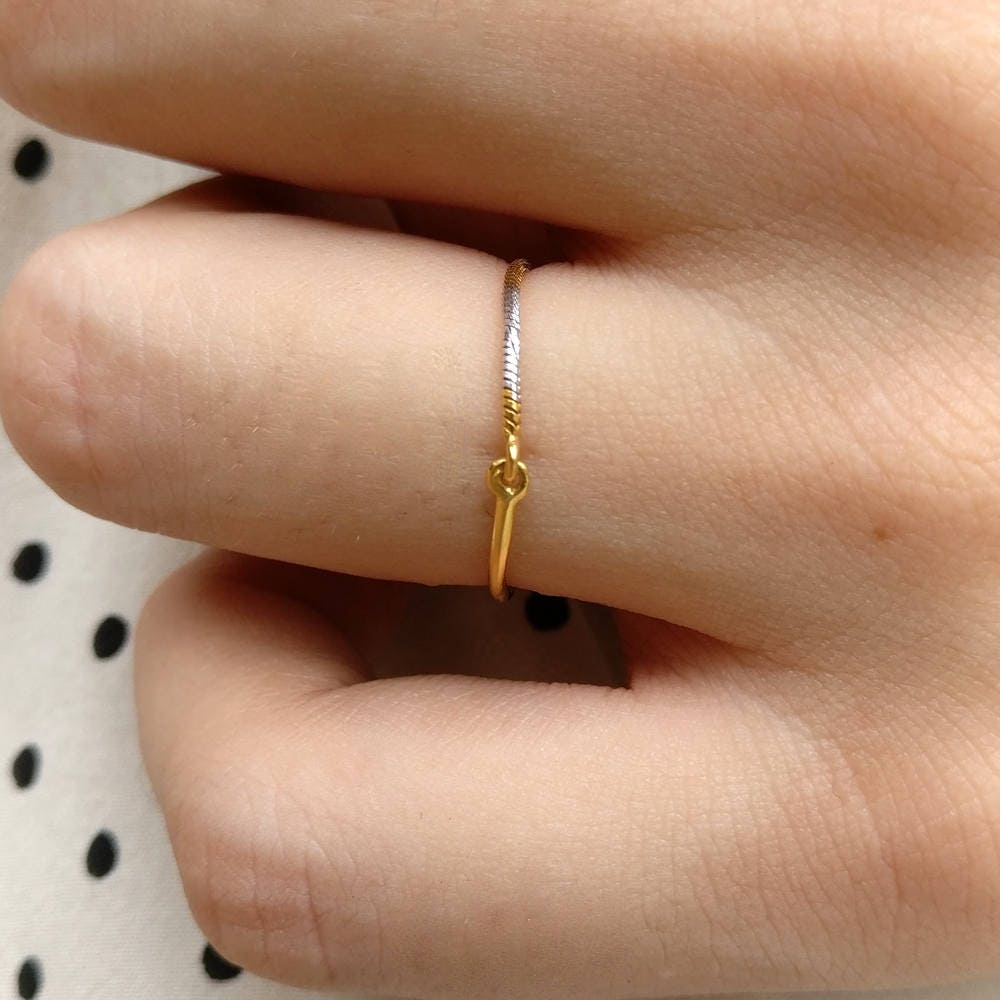 18k gold on sale chain ring