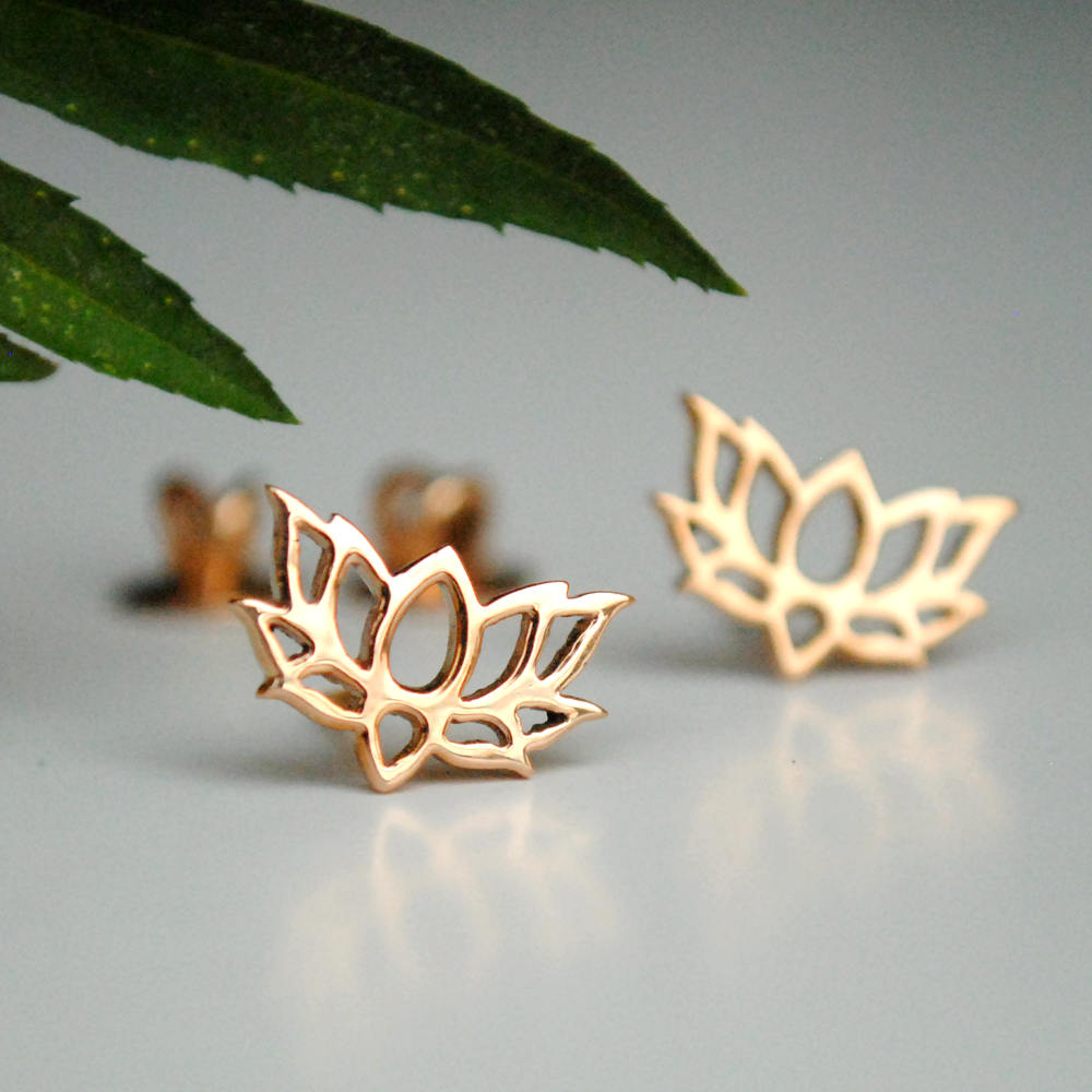 Lotus Silhouette Ear Studs