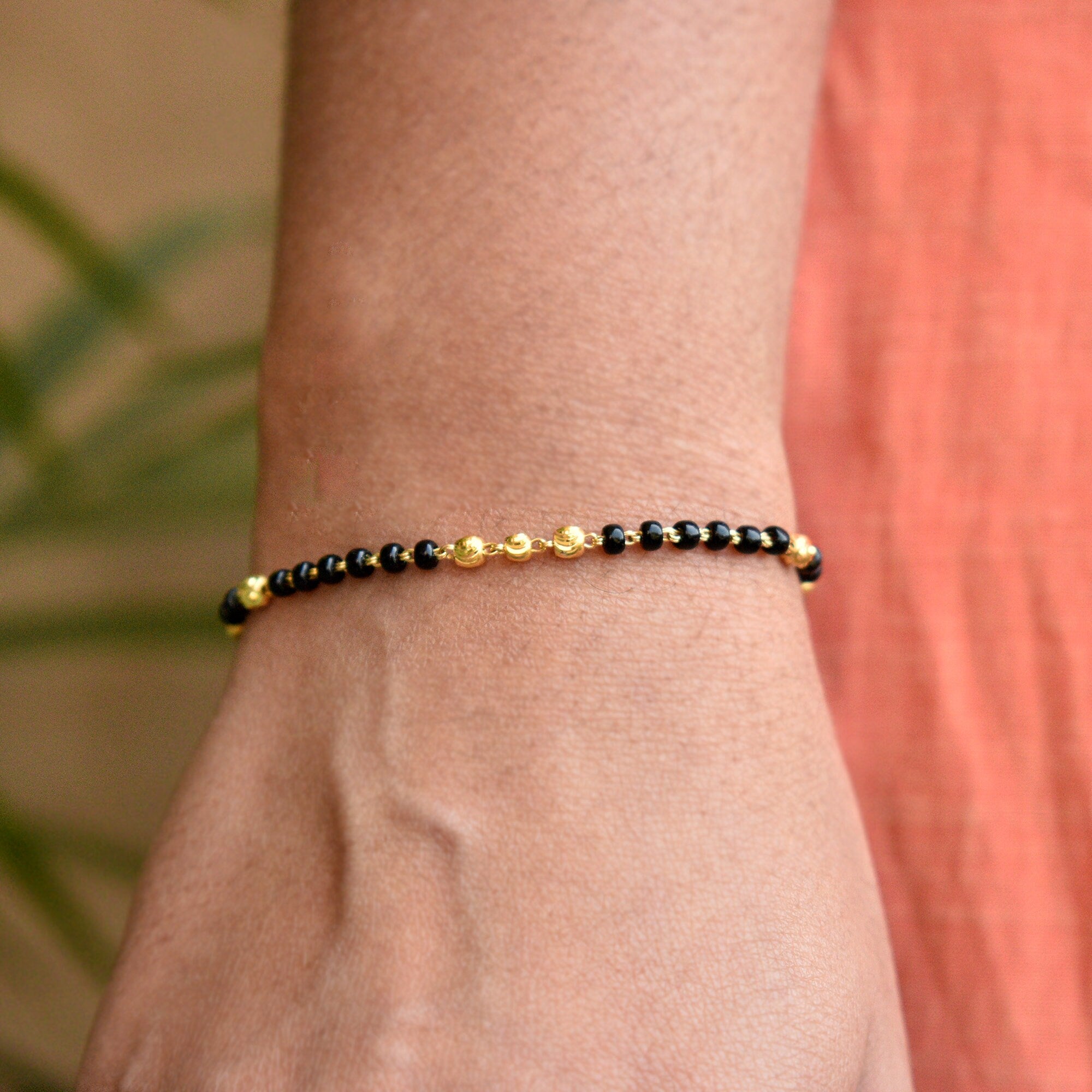Black Beads Baby Bracelet – RANKA JEWELLERS