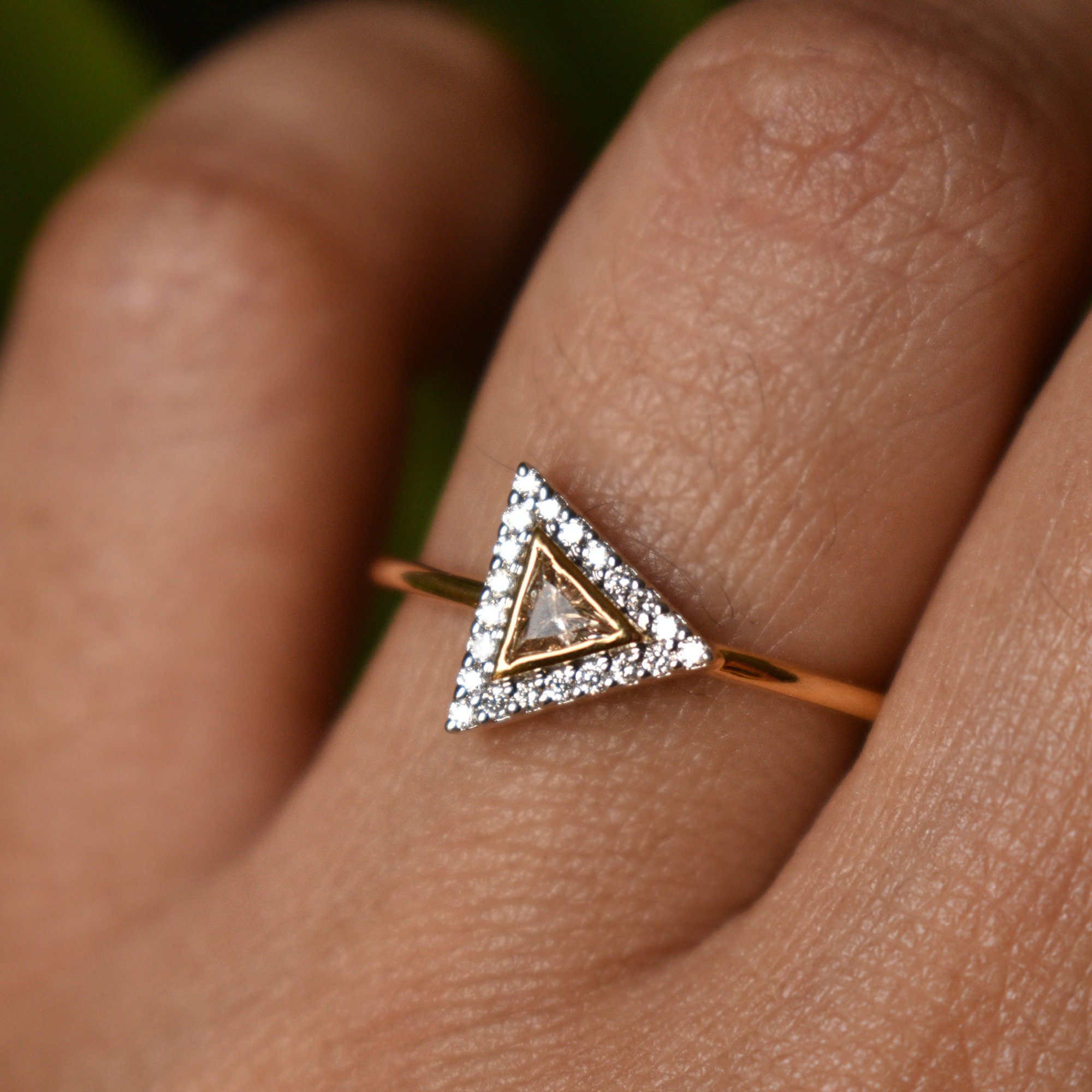 Ready to Ship - Vector Triangle & Tapered Baguette Diamond Engagement –  ARTEMER