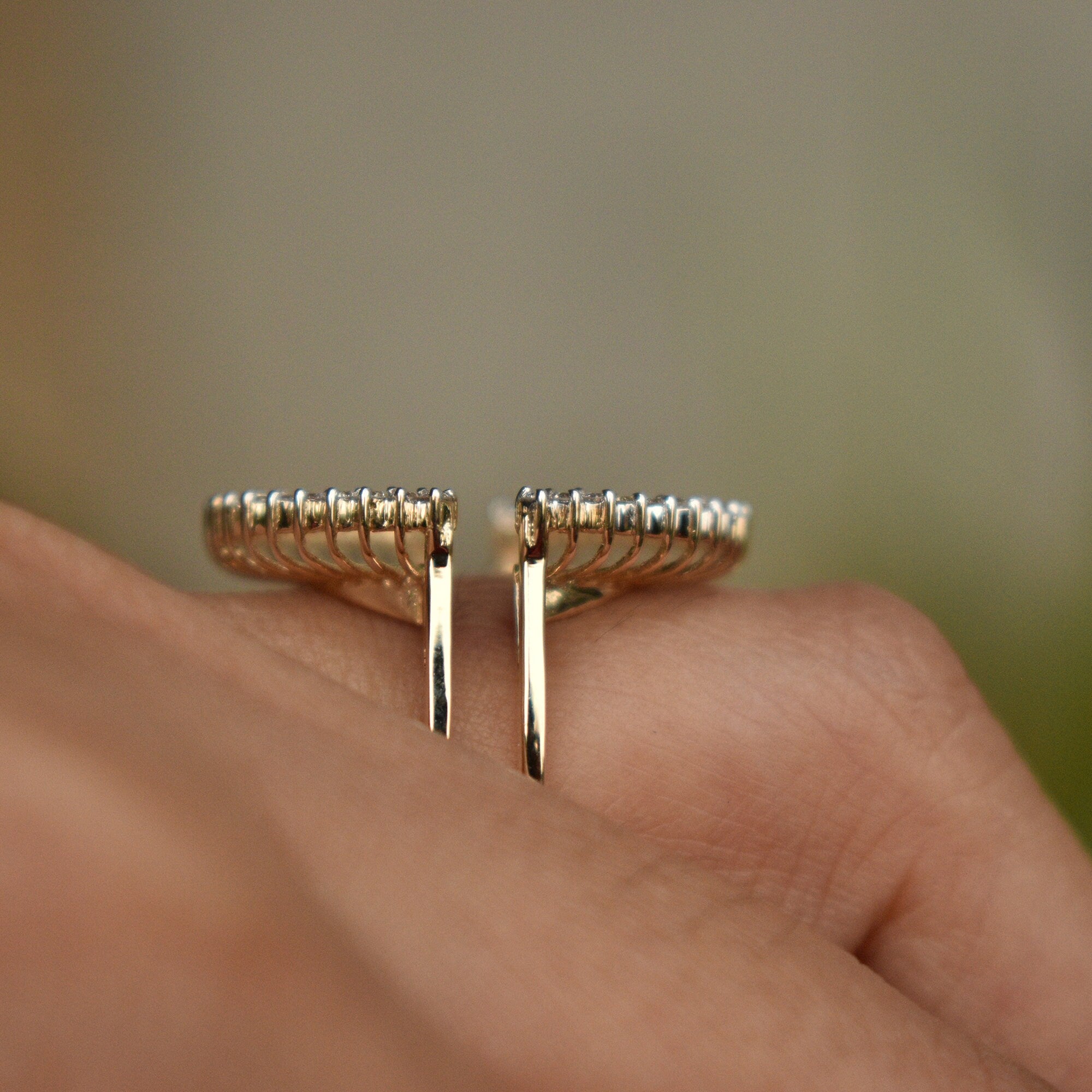 Ring Enhancer for Big Oval Ring Custom Fit Nesting Guard Abhika Jewels
