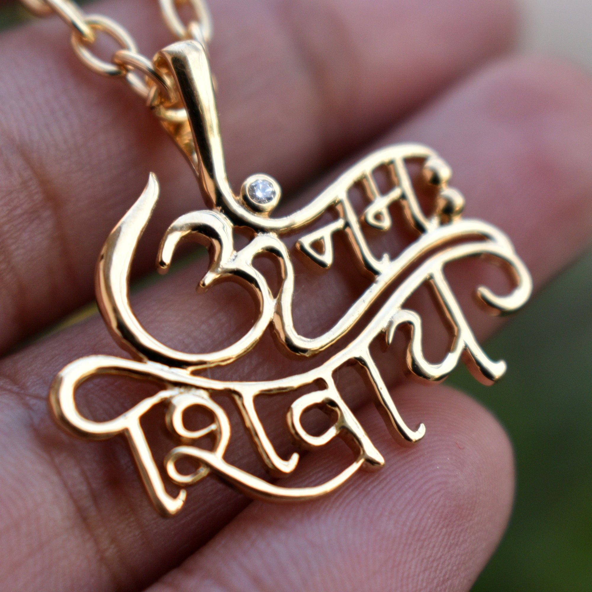 Om Namah Shivay Men's Spiritual Pendant - Abhika Jewels