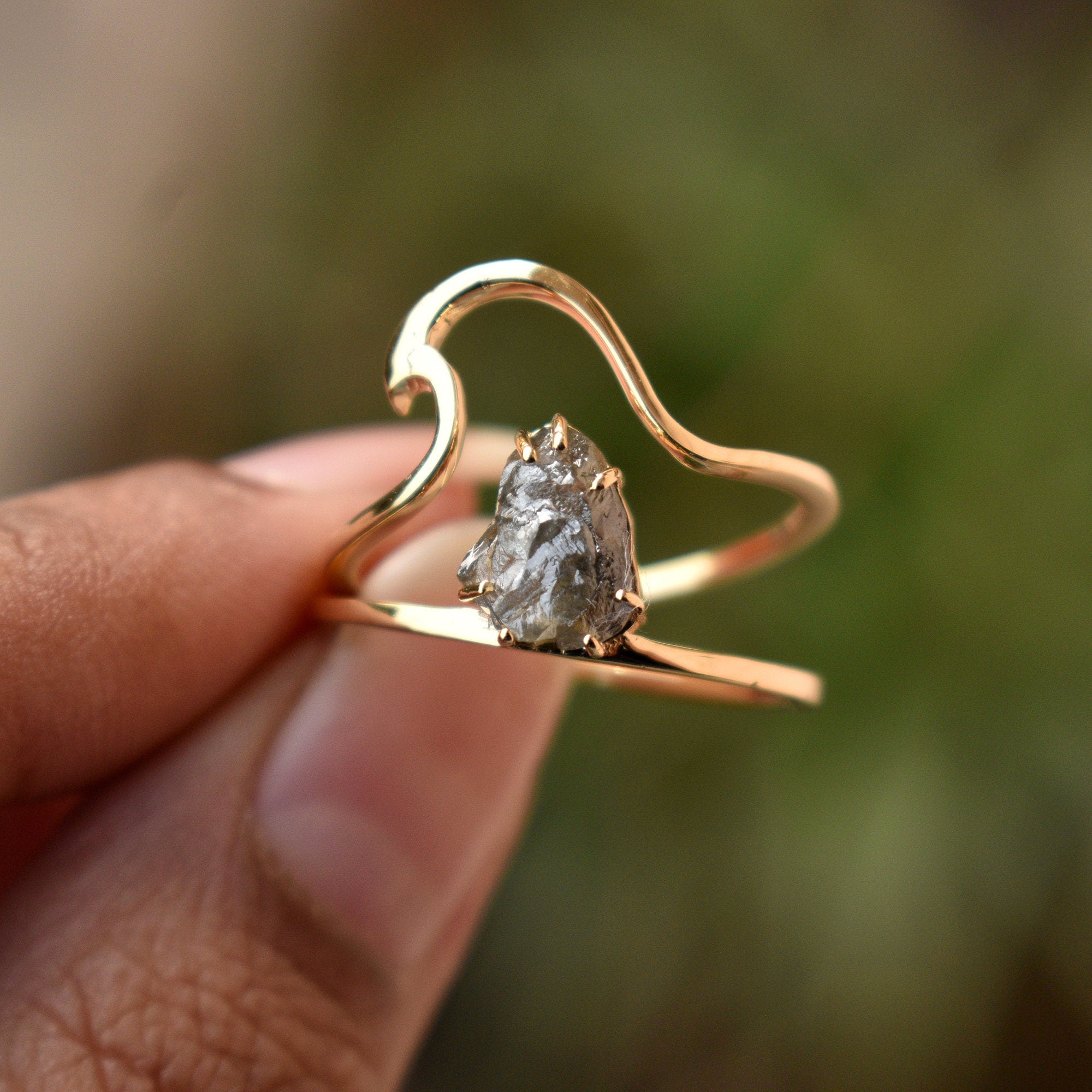 Wearing Uncut Diamond Rings | Rare carat