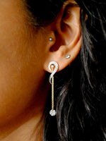 Buy Trendy Retail Temperament Long Chain Earrings Bridal Crystal Dangle  Drop Ear Rings Silver at Amazonin